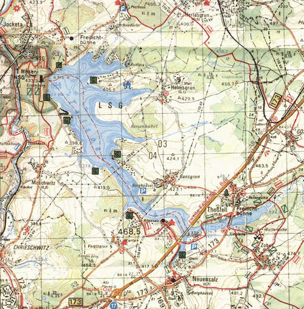 Karte der Talsperre P&ouml;hl